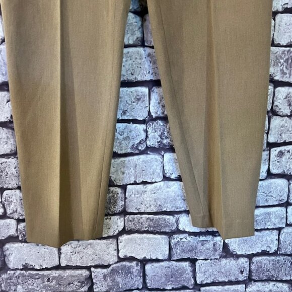 Talbots Khaki Colored Classic Side Zip Slim Dress Pants Size 14 - Picture 4 of 8